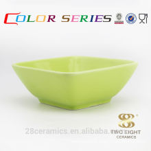 Hot sale china housewares import, colored ceramic pottery square bowl
